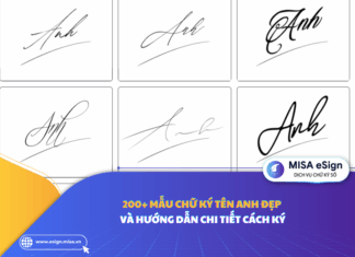 chữ ký tên anh