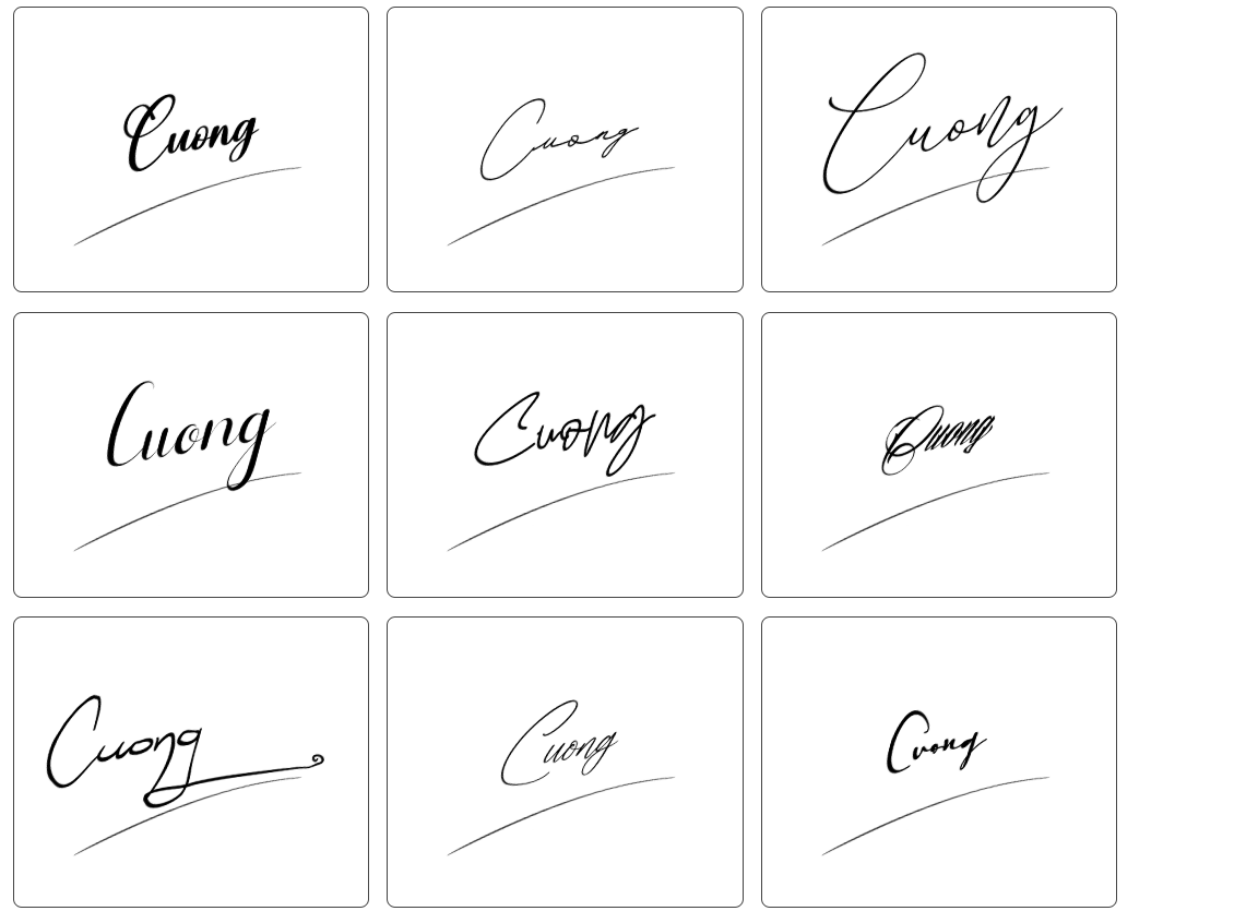 mẫu ký tên cường
