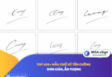chữ ký tên cường