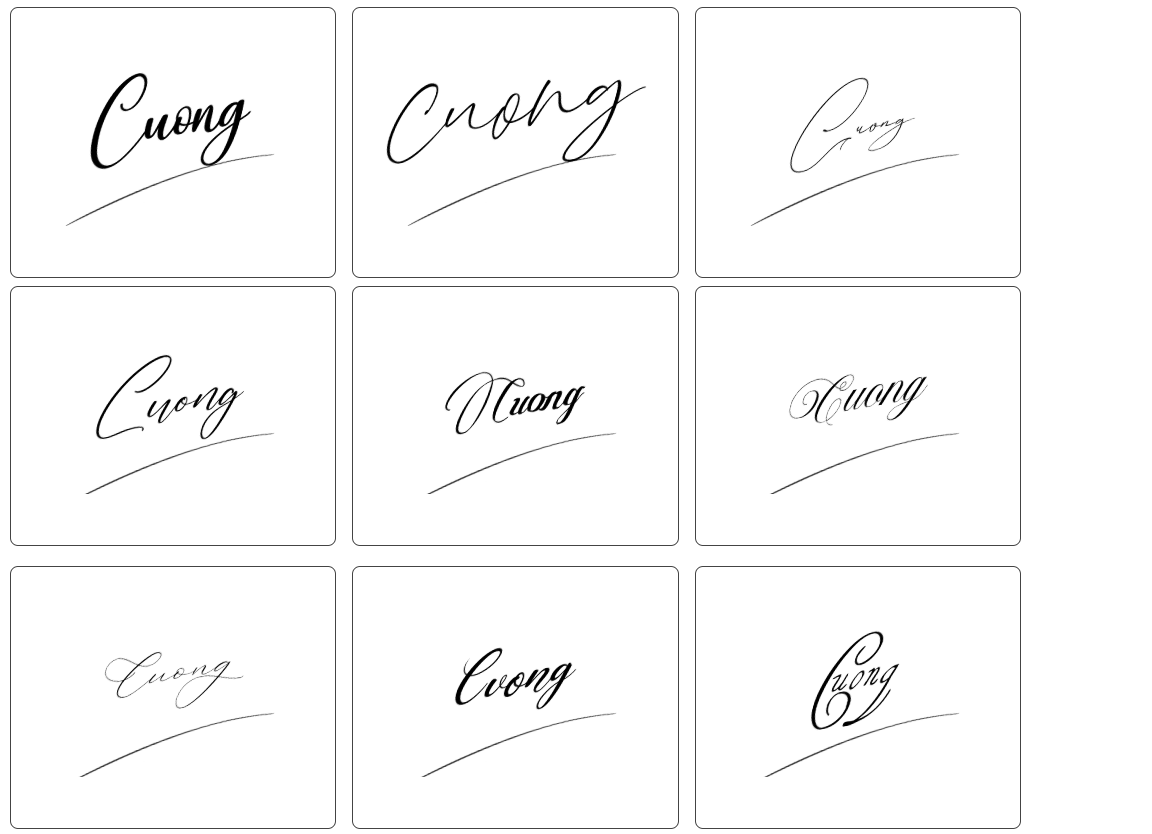 chữ ký tên cường đẹp