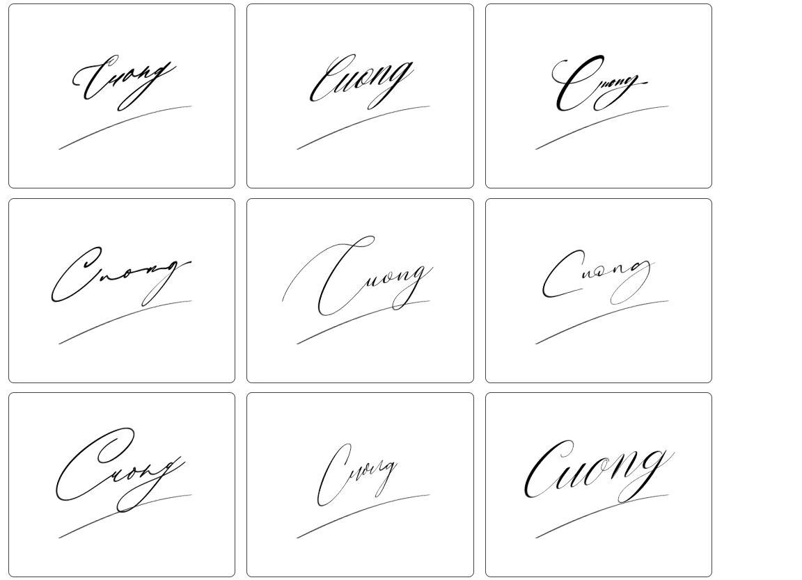 mẫu chữ ký cường