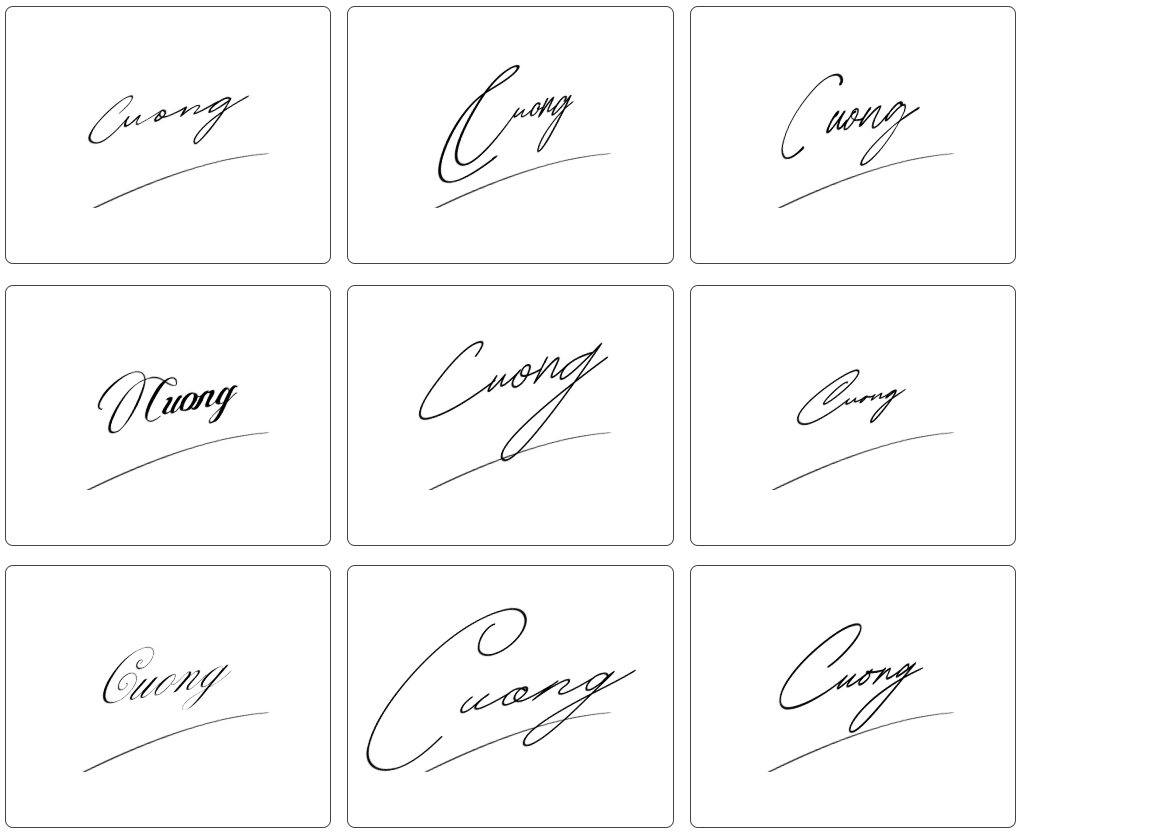 chữ ký cường đơn giản