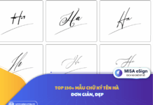 chữ ký tên Hà
