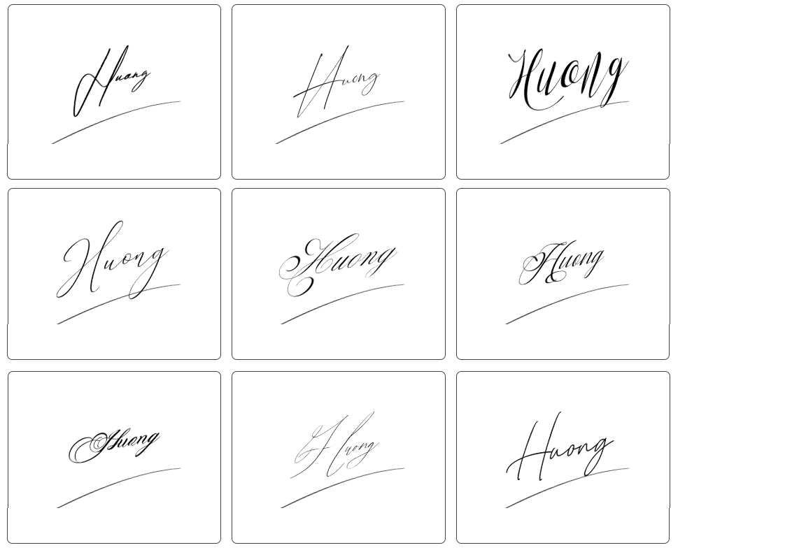 theo tên chữ ký tên hương