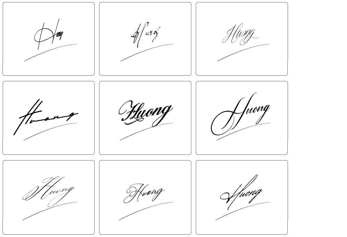 ký tên hương chữ ký hương