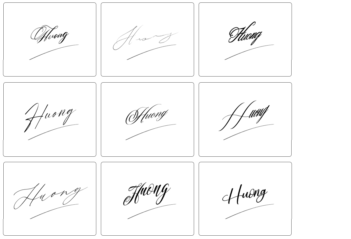 ký tên chữ ký hương