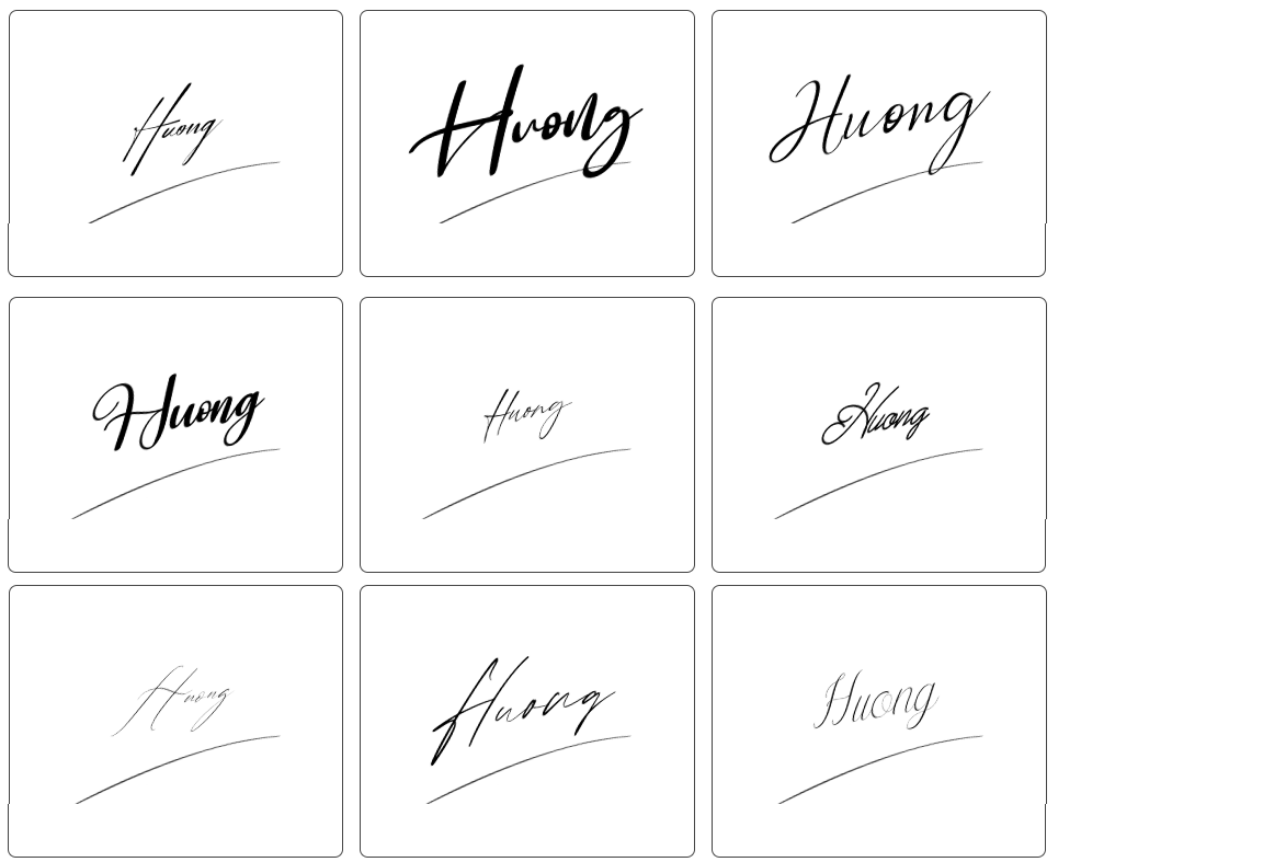 chữ ký tên hương đẹp