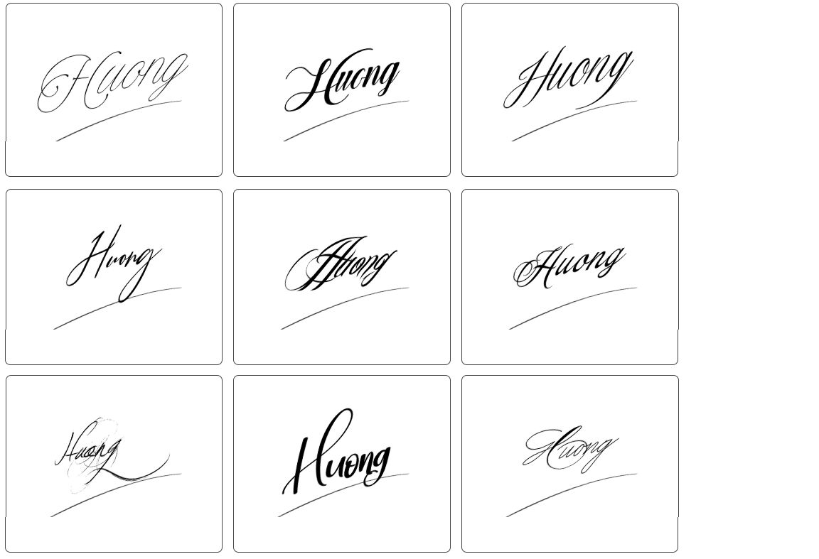 phong thủy chữ ký tên hương