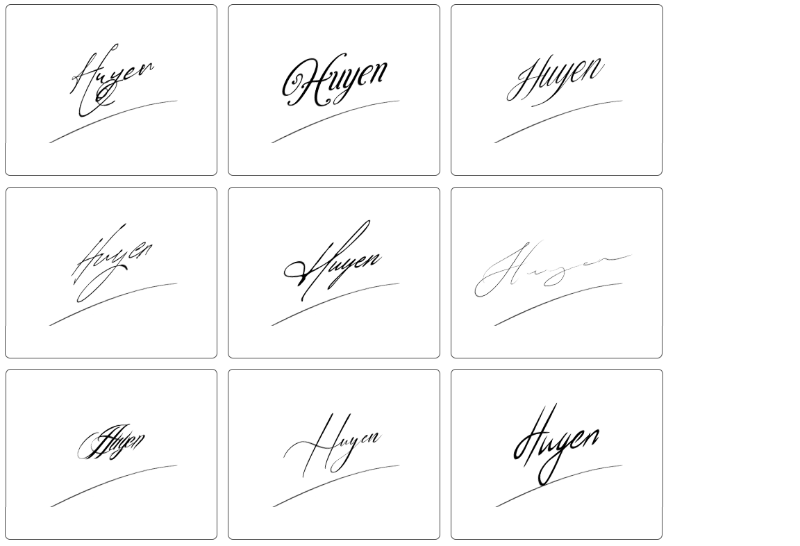 mẫu chữ ký huyền