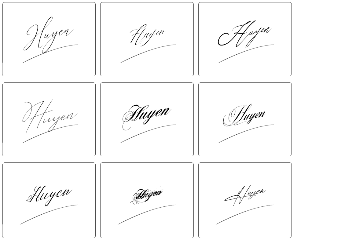 chữ ký đẹp tên huyền