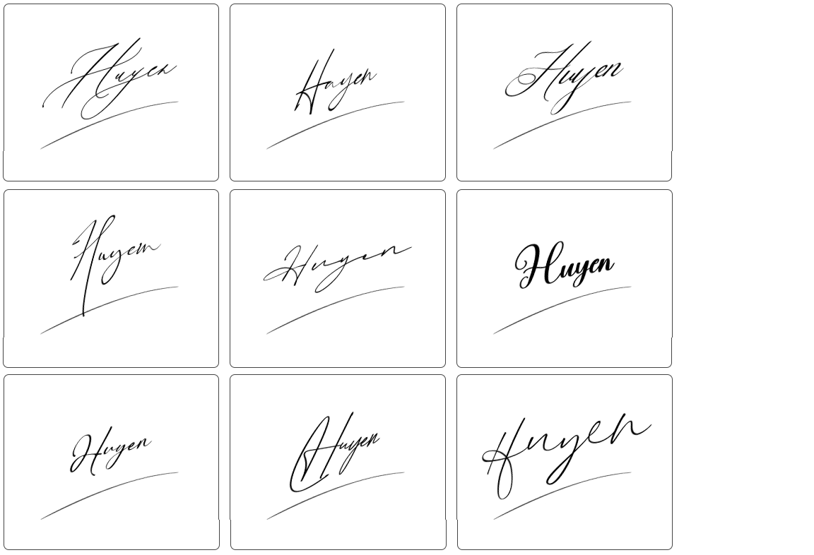 chữ ký huyền đơn giản