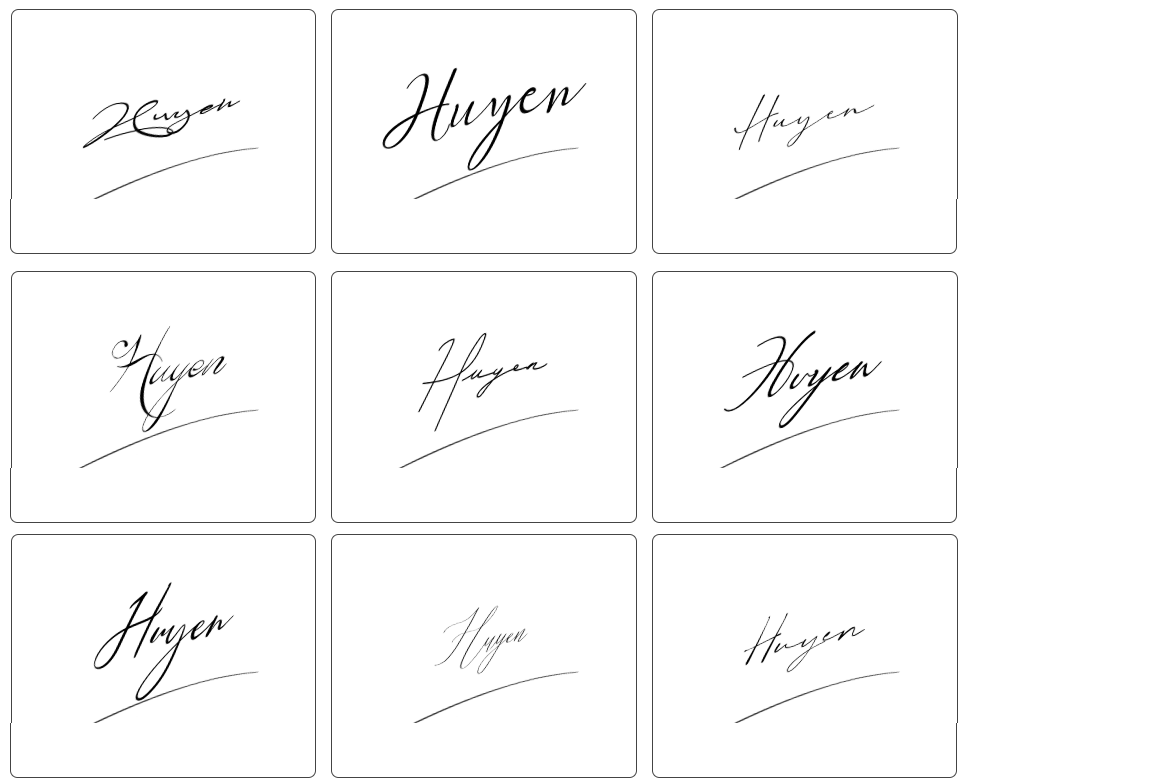 chữ ký huyền đẹp