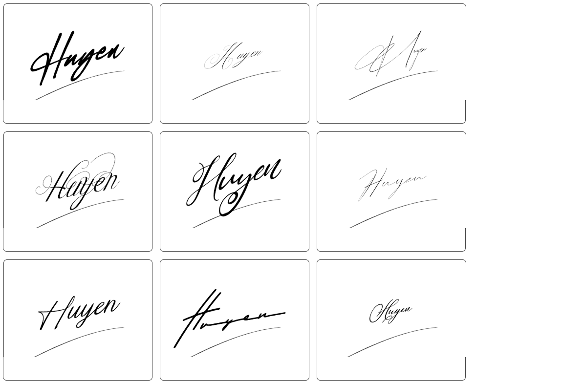 ký đẹp chữ ký tên huyền