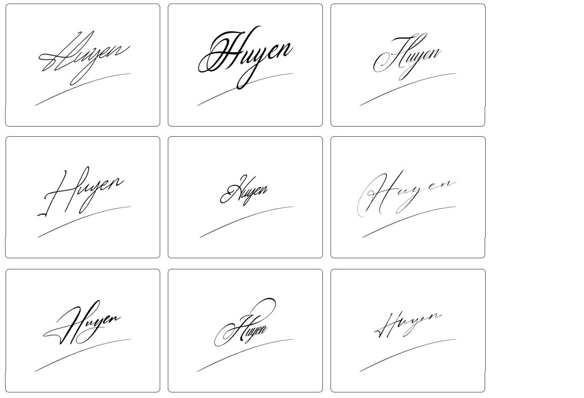 chữ ký tên huyền đẹp