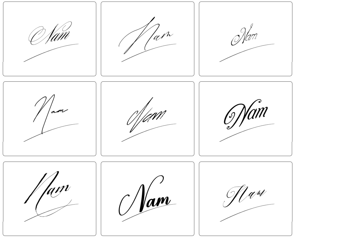 chữ ký tên nam đơn giản