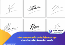 chữ ký tên nam
