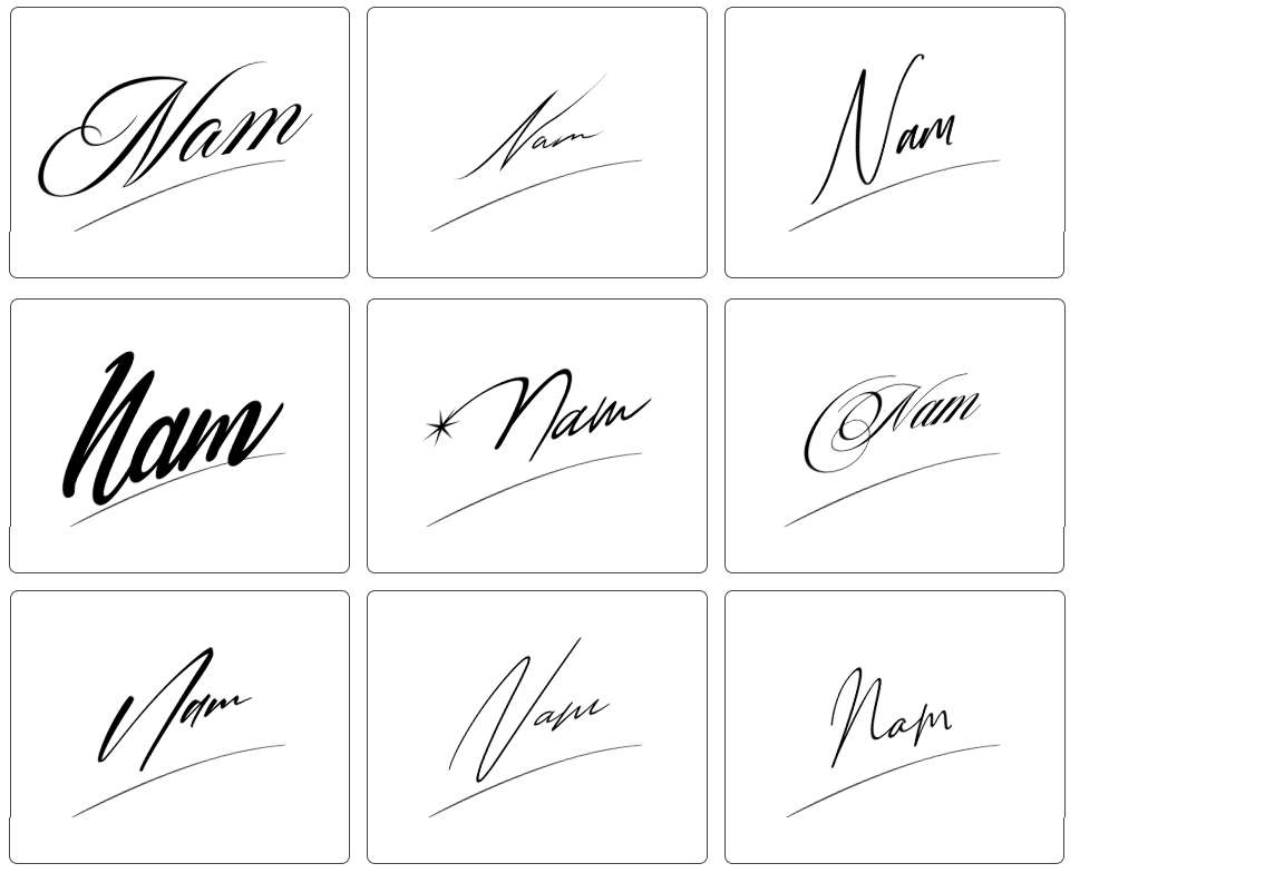 tên nam ký thế nào