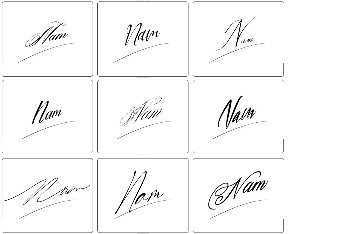 chữ ký đẹp tên nam