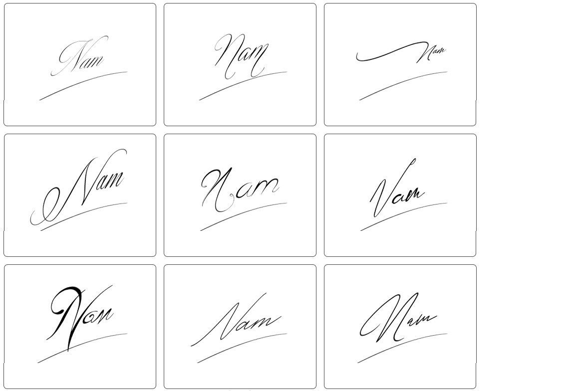 chữ ký tên nam đẹp