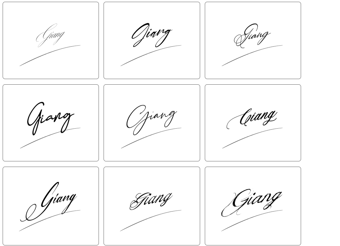 chữ ký giang