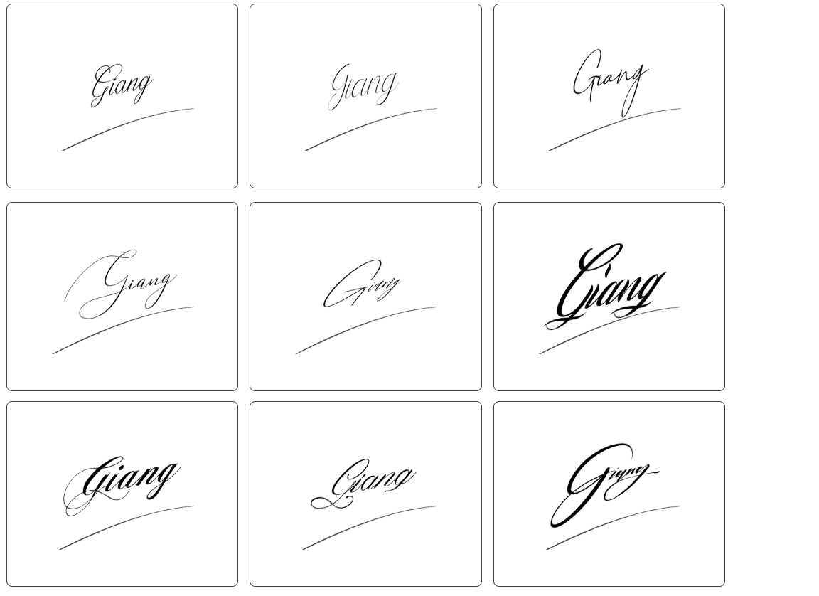 ký tên giang