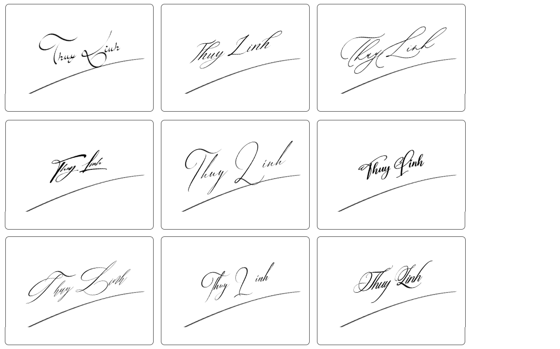 chữ ký thùy linh