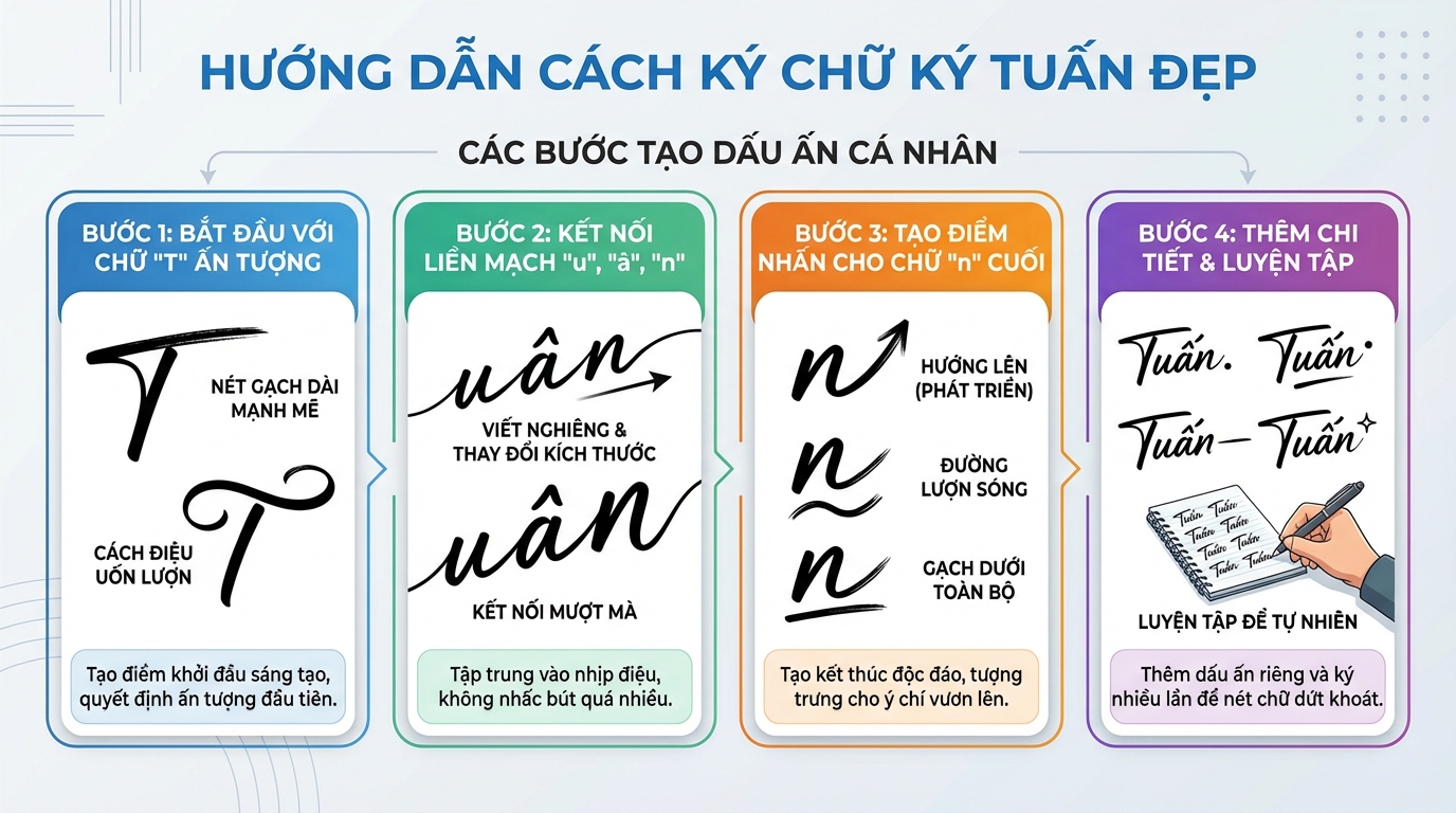 cách ký chữ ký tên Tuấn