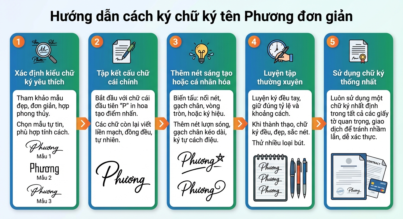 cách ký chữ ký tên Phương