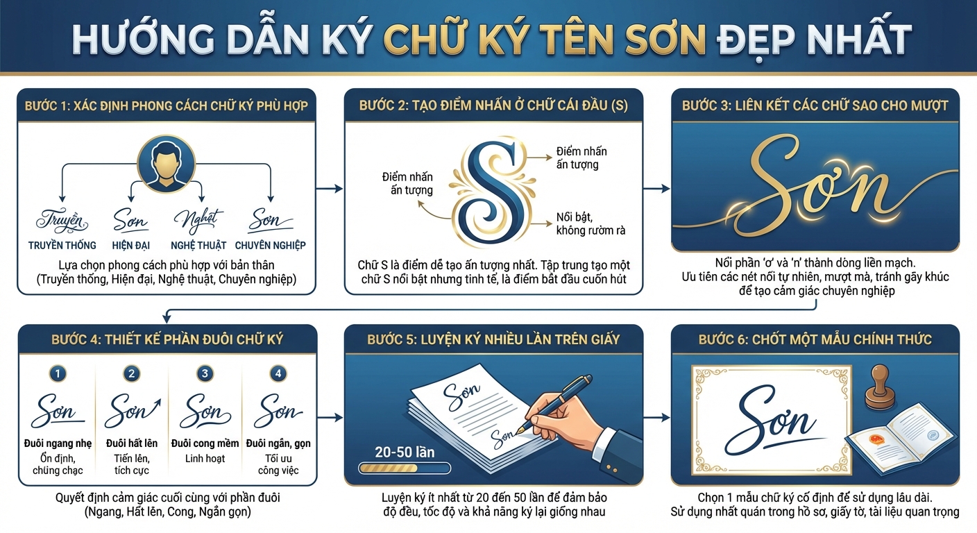 cách ký chữ ký tên Sơn