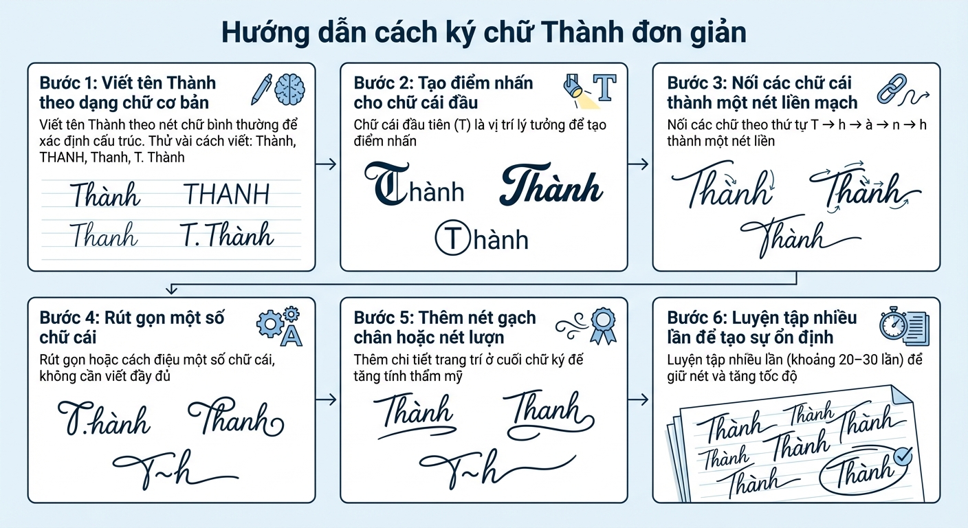 cách ký chữ ký tên Thành