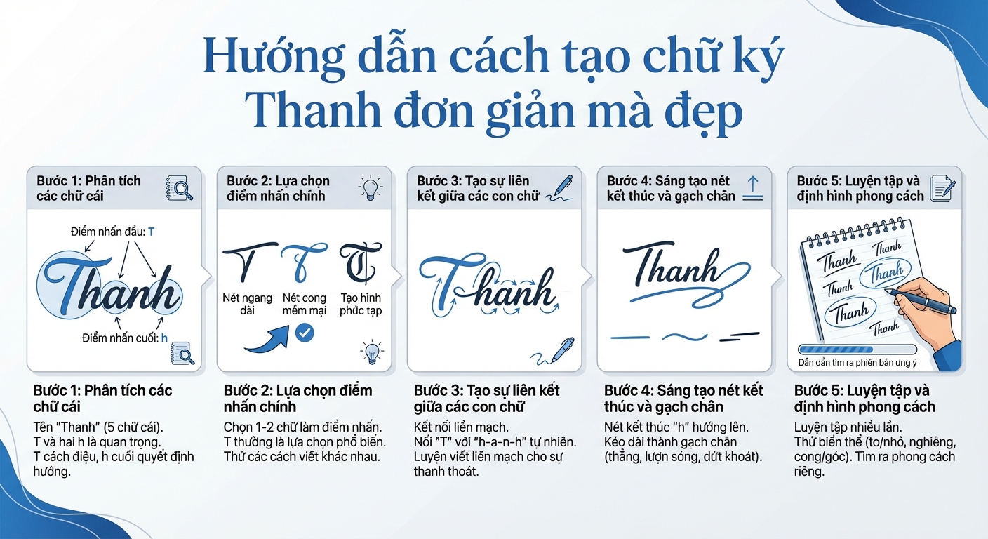 cách ký chữ ký tên Thanh