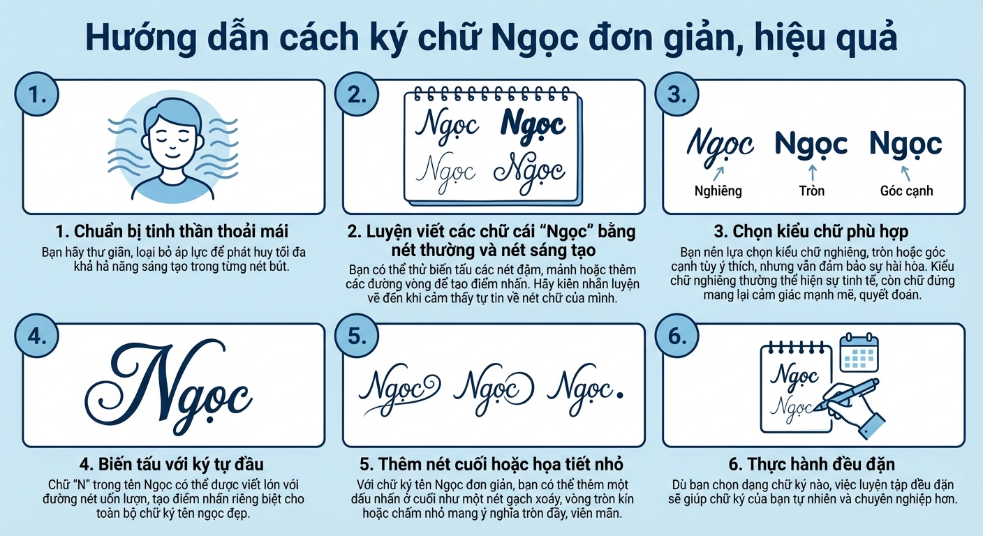 cách ký chữ Ngọc