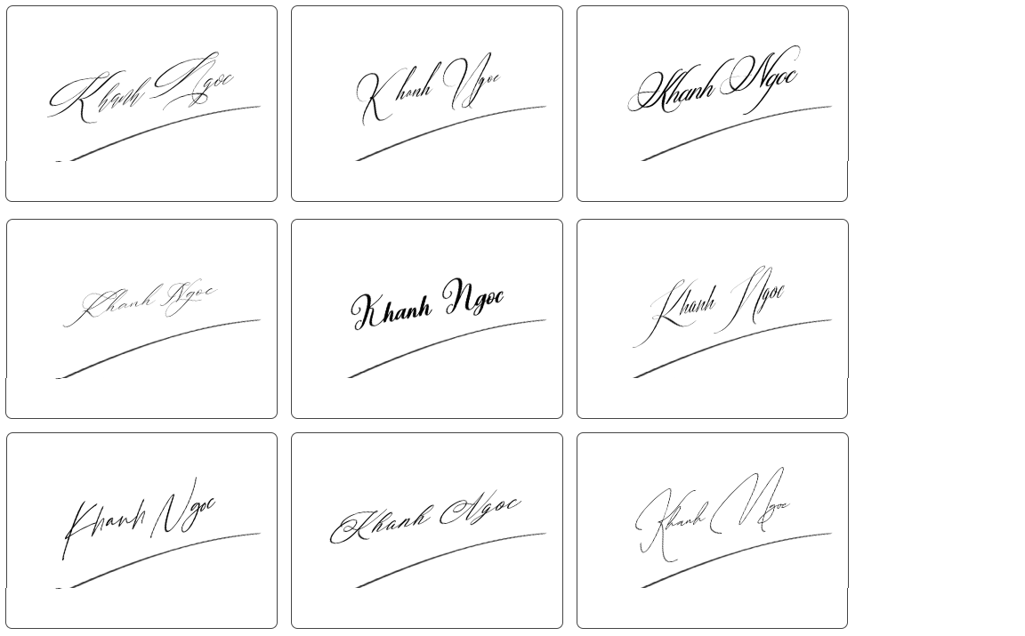 chữ ký khánh ngọc