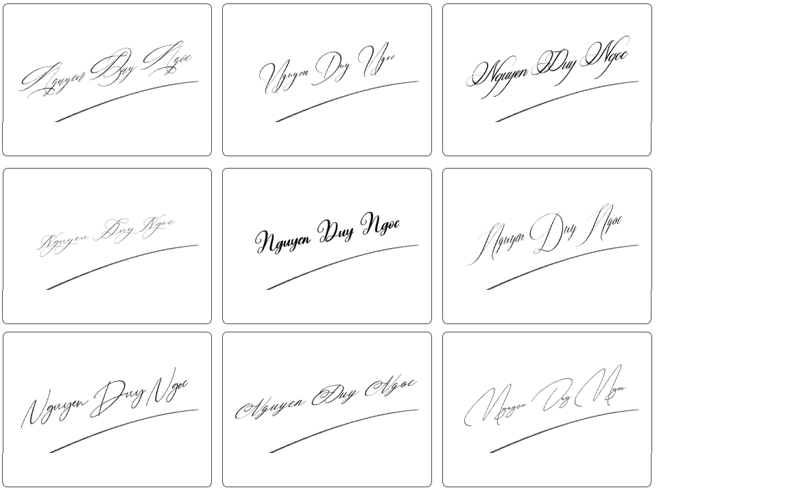 chữ ký nguyễn duy ngọc