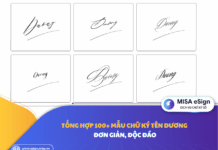 chữ ký tên Dương