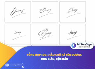 chữ ký tên Dương