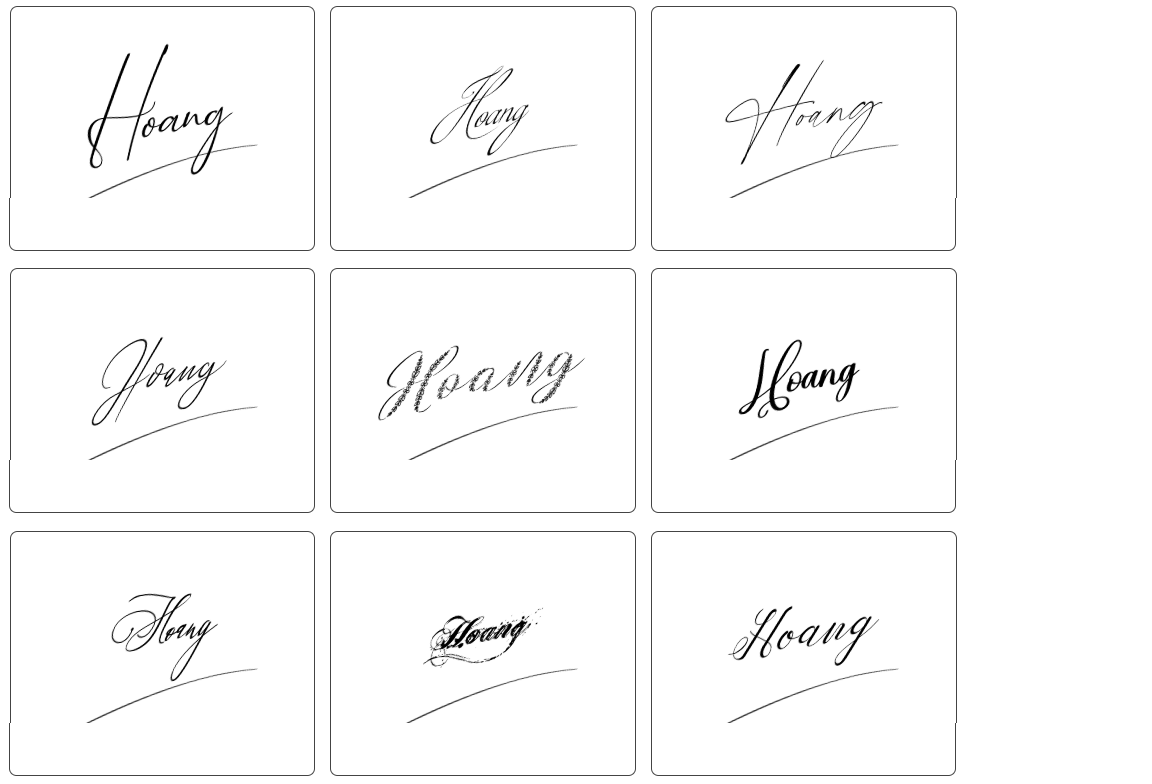 chữ ký hoàng đẹp