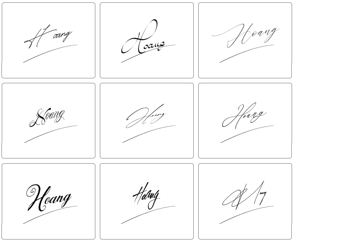 mẫu chữ ký tên hoàng đẹp nhất