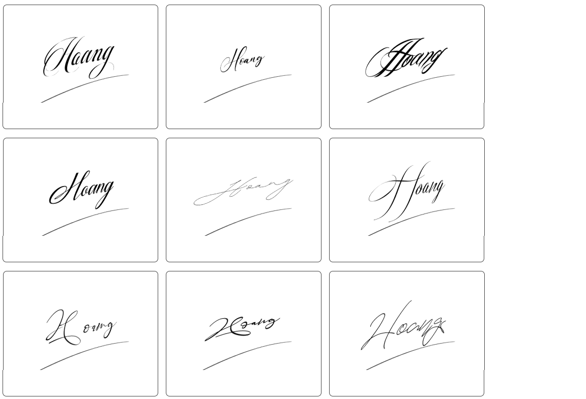 chữ ký tên hoàng đẹp