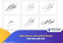 chữ ký tên Mai