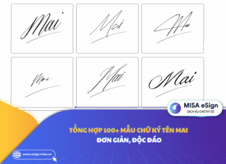 chữ ký tên Mai