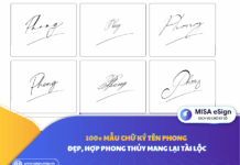 chữ ký tên Phong