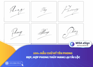 chữ ký tên Phong