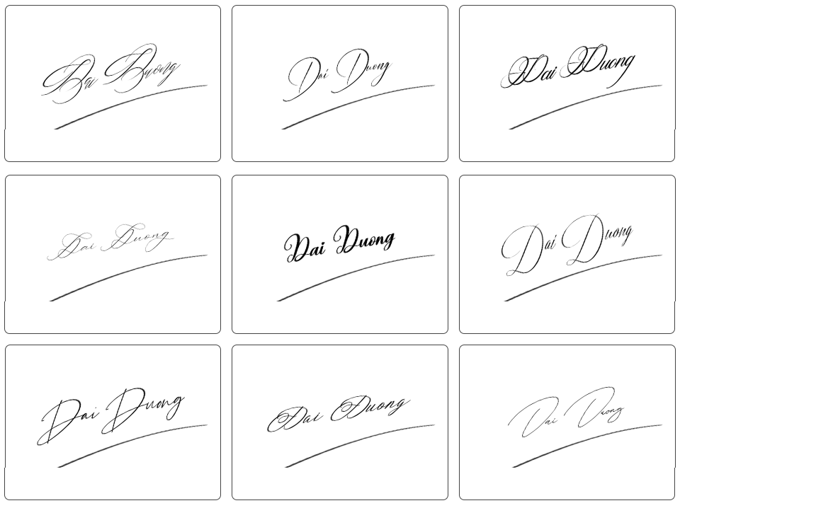 chữ ký tên đại dương