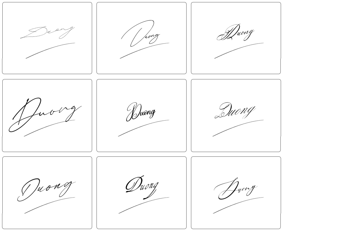chữ ký đẹp tên dương