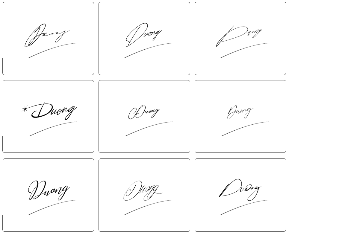 chữ ký dương đẹp