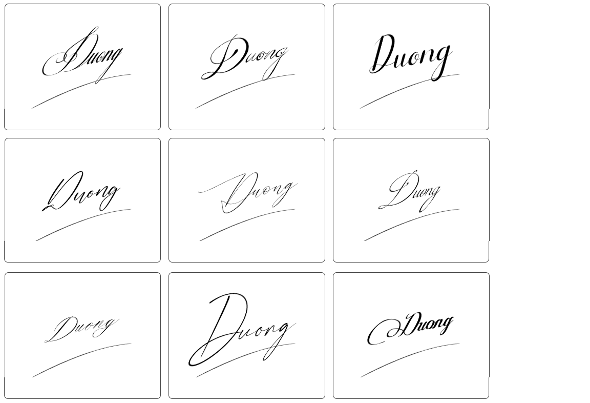 chữ ký tên dương đẹp