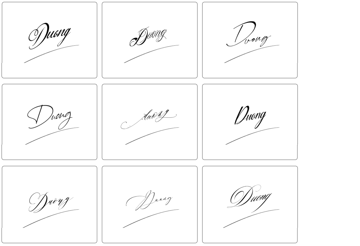 chữ ký tên dương phong thủy