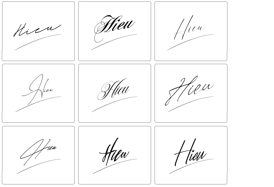 phong thủy mẫu chữ ký tên hiếu