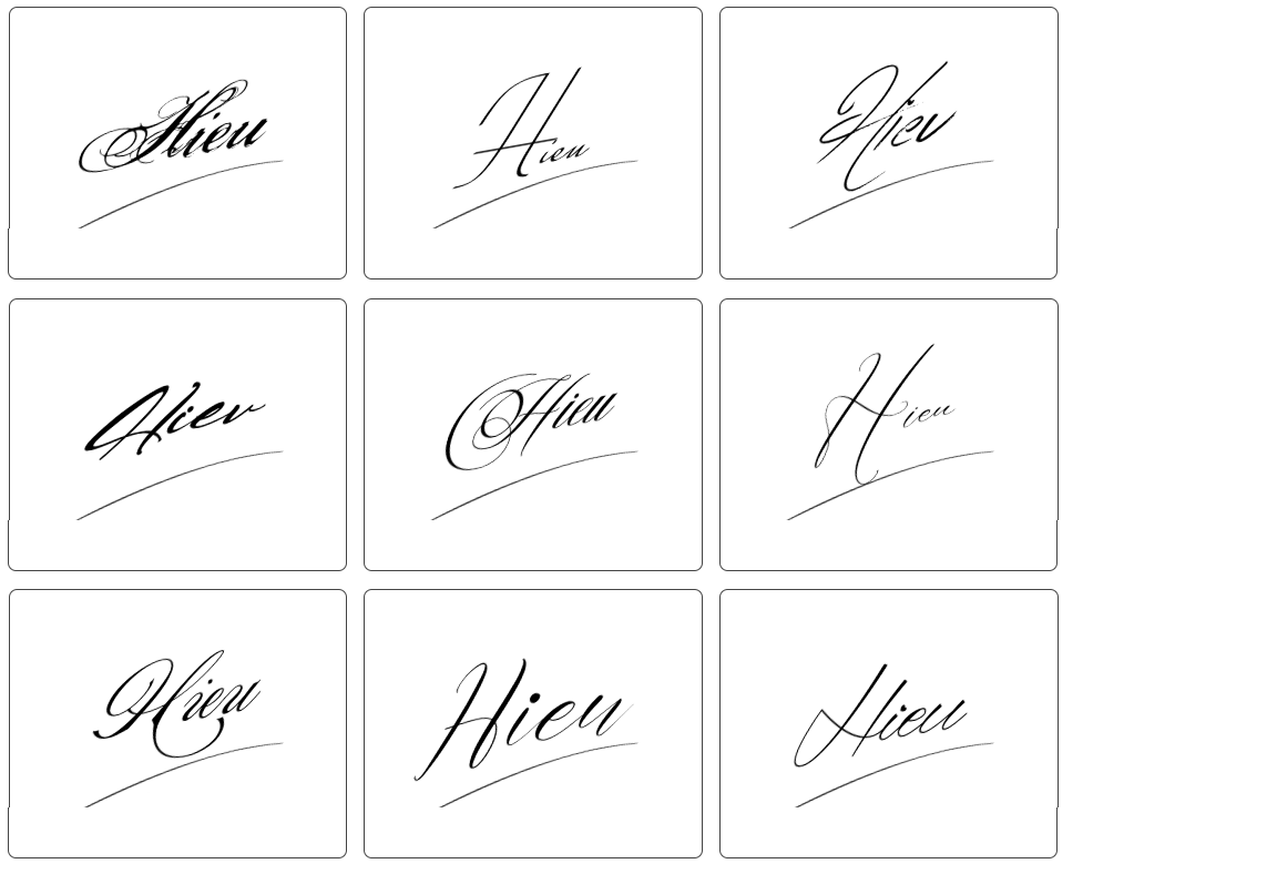 ký tên chữ hiếu